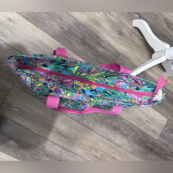 🛍️ Lily Pulitzer XL pink, blue insulated collapsible cooler tote bag - Picture 11 of 14